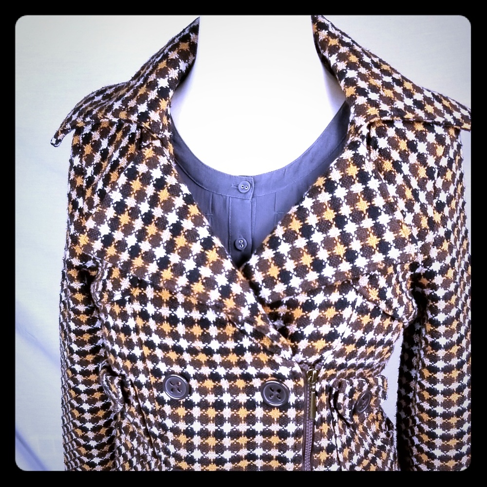 Paris Hilton Women's plaid wool blend jacket